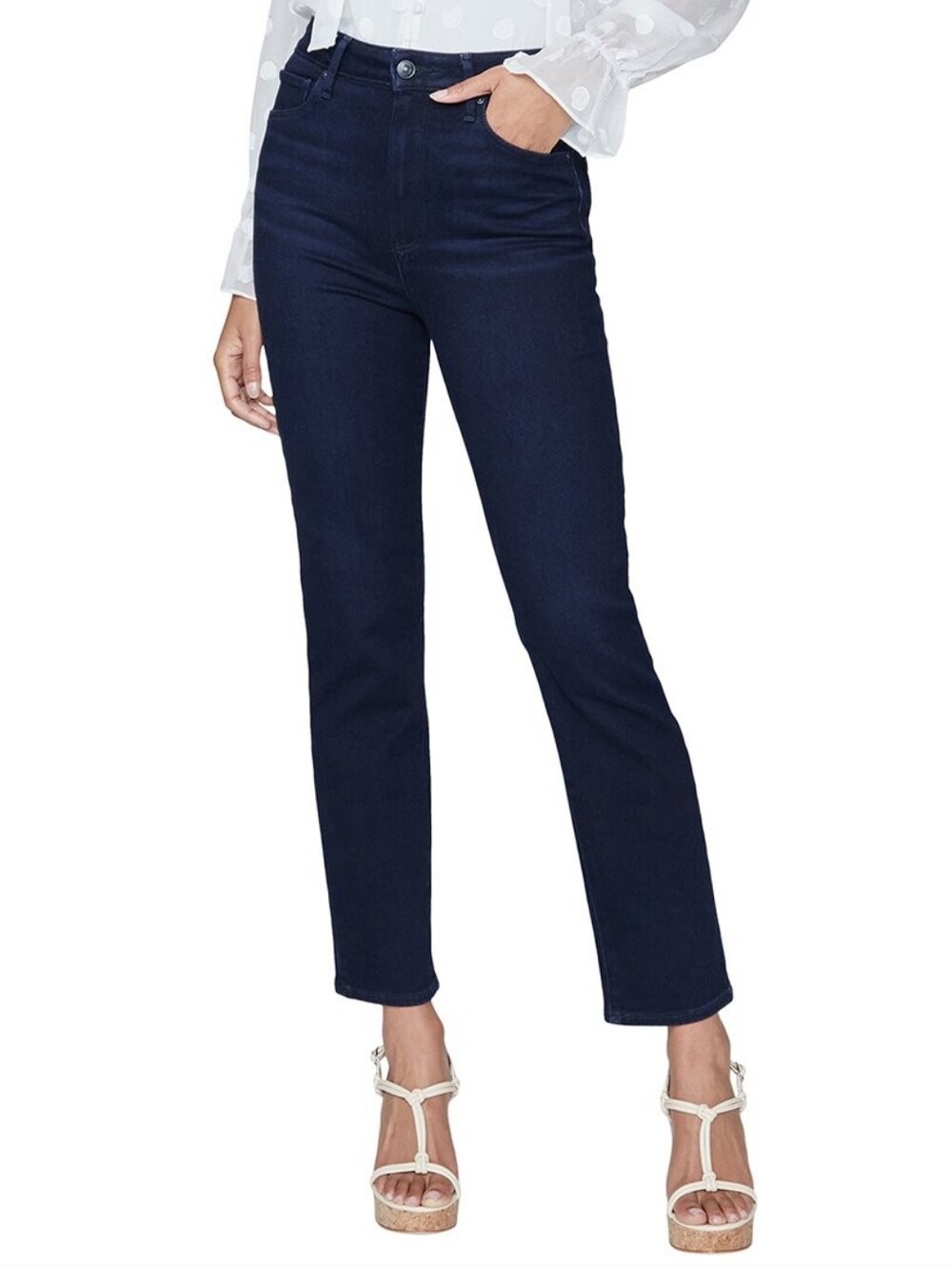 Paige Cindy Blue Moon Ultra High-Rise Straight Leg Jean